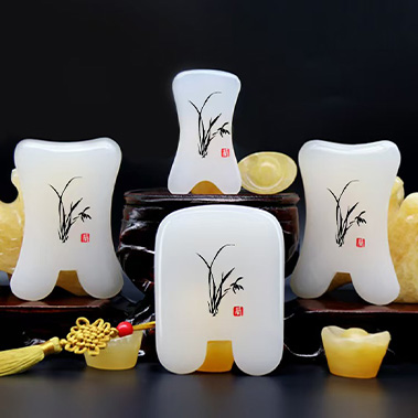 汉玉白玉刮痧玉石